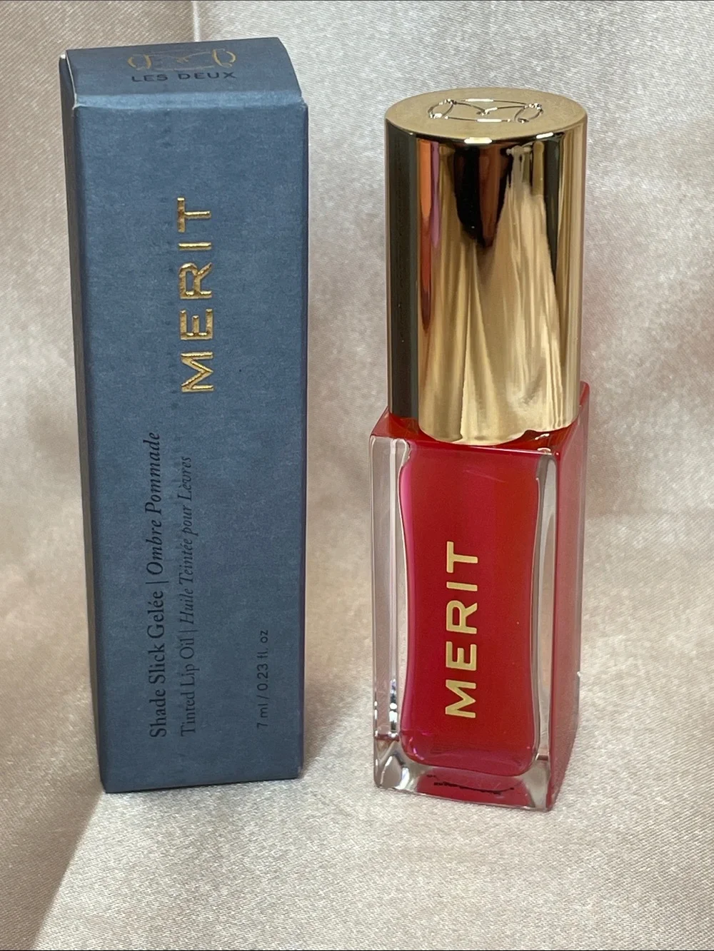 Merit Shade Stick Gelee Tinted Lip Oil In Les Deux MSRP $27
